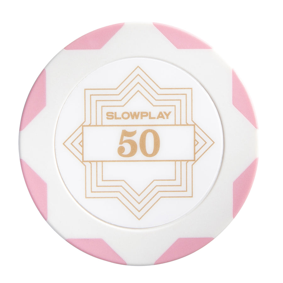 SLOWPLAY Nash Clay Poker Chips | White Gold Edition