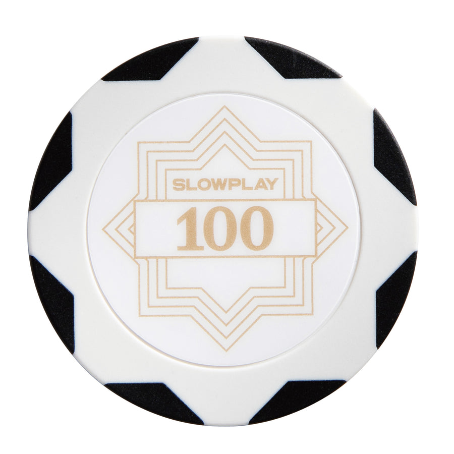 SLOWPLAY Nash Clay Poker Chips | White Gold Edition