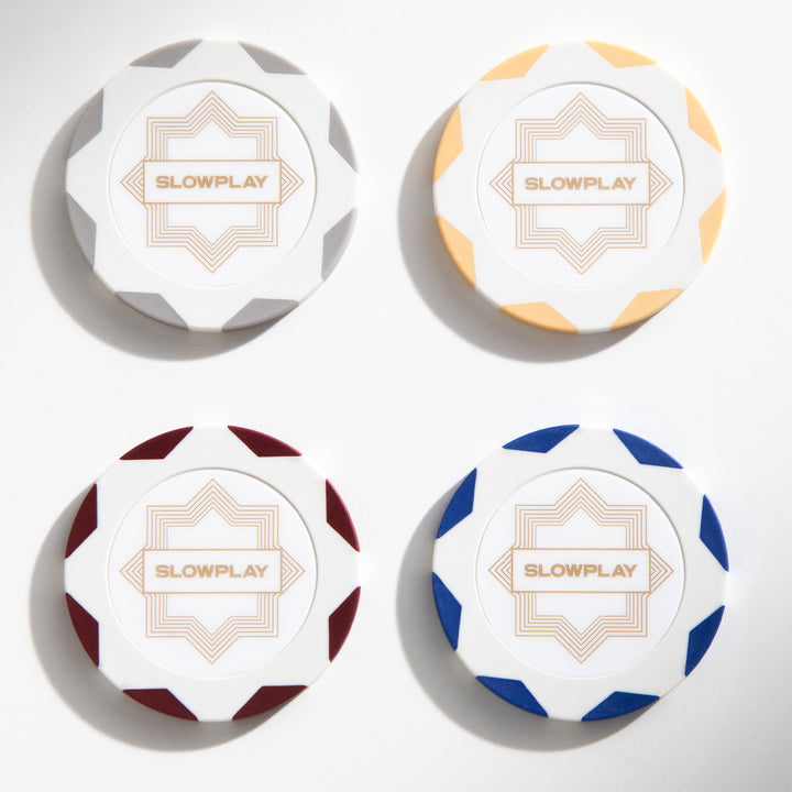 SLOWPLAY Nash Clay Poker Chips | White Gold Edition